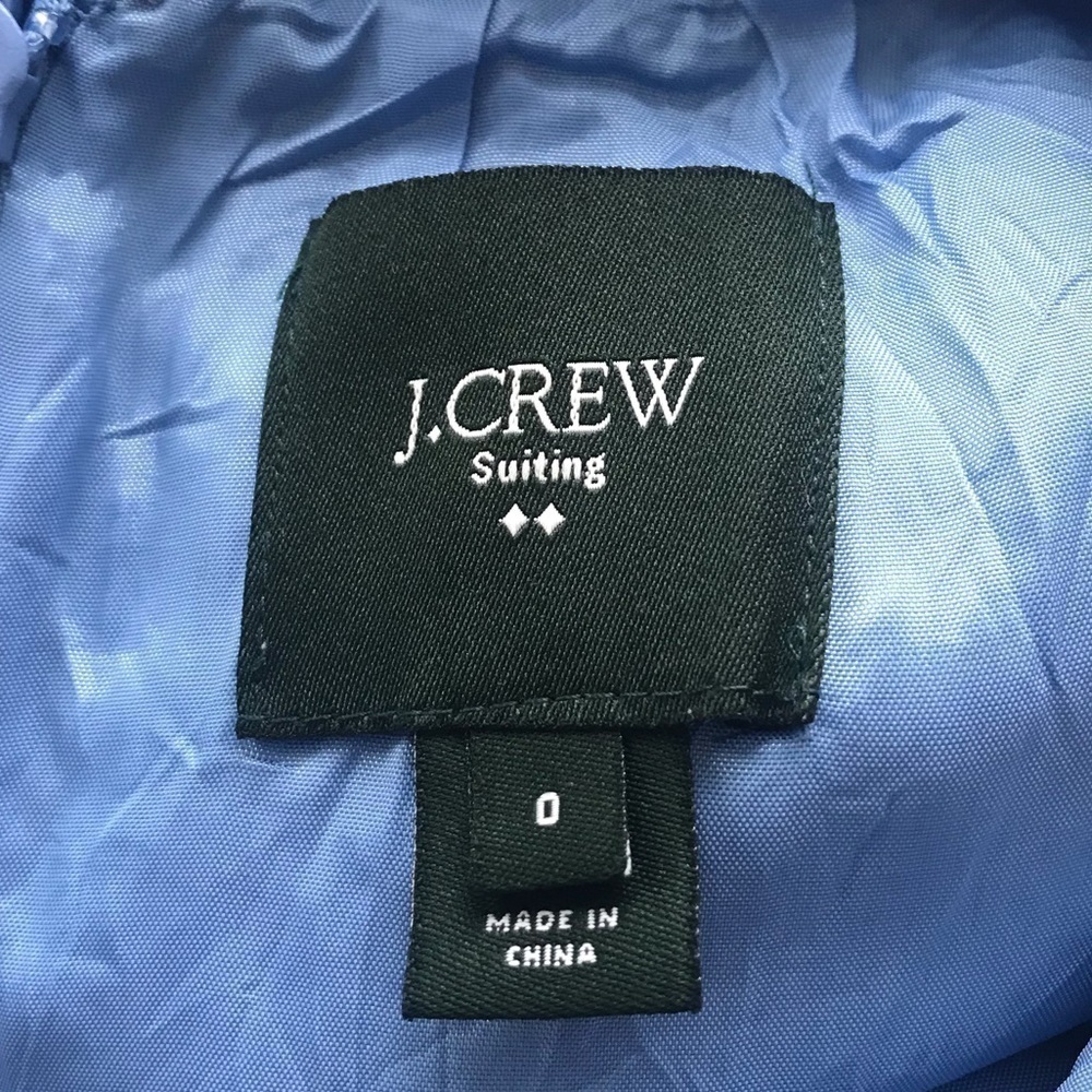J. Crew Factory Suiting Blue Dress Size 0 - Picture 9 of 12